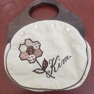 Vintage Wood Handle Purse